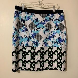 Peter Pilotto Blue/Black/White for Target Skirt